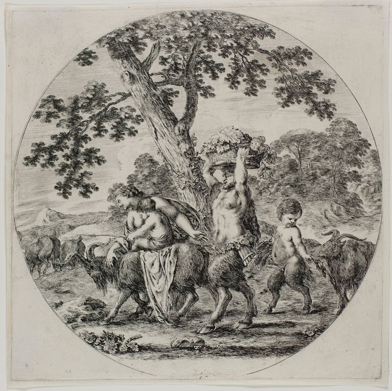 Satyr-familievandring af Stefano della Bella