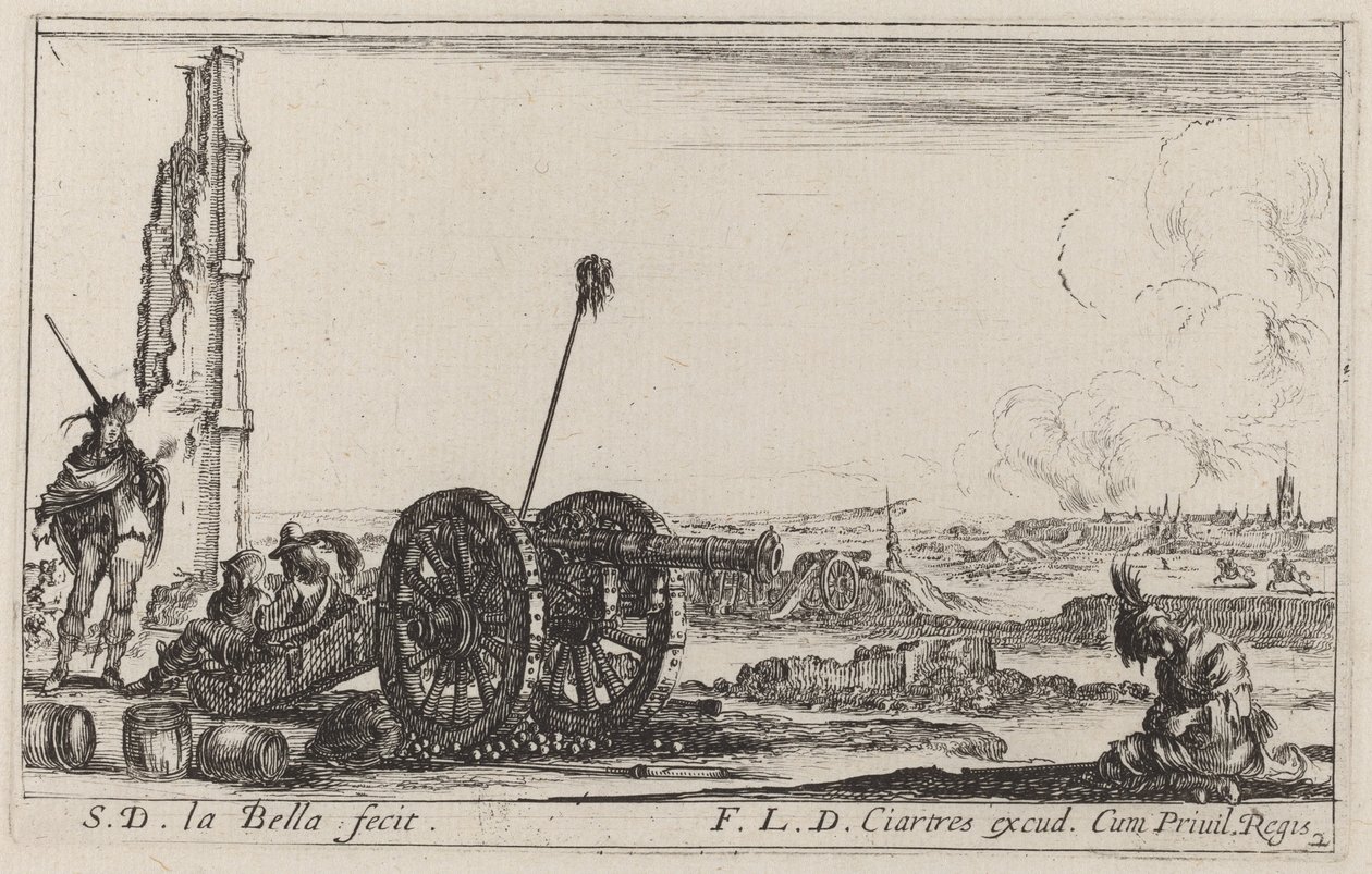 Kanonen, ca. 1641. af Stefano della Bella