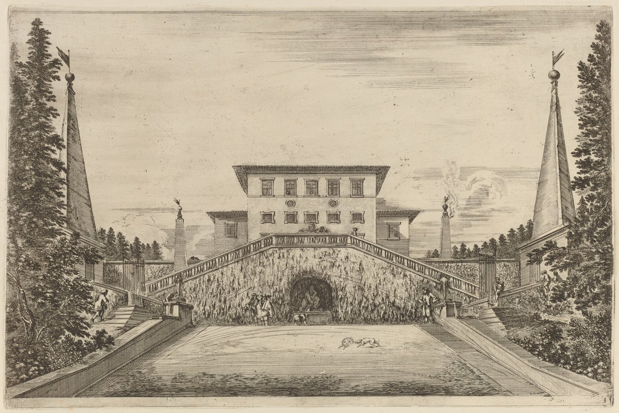 Den Store Trappekasse, sandsynligvis 1653. af Stefano della Bella