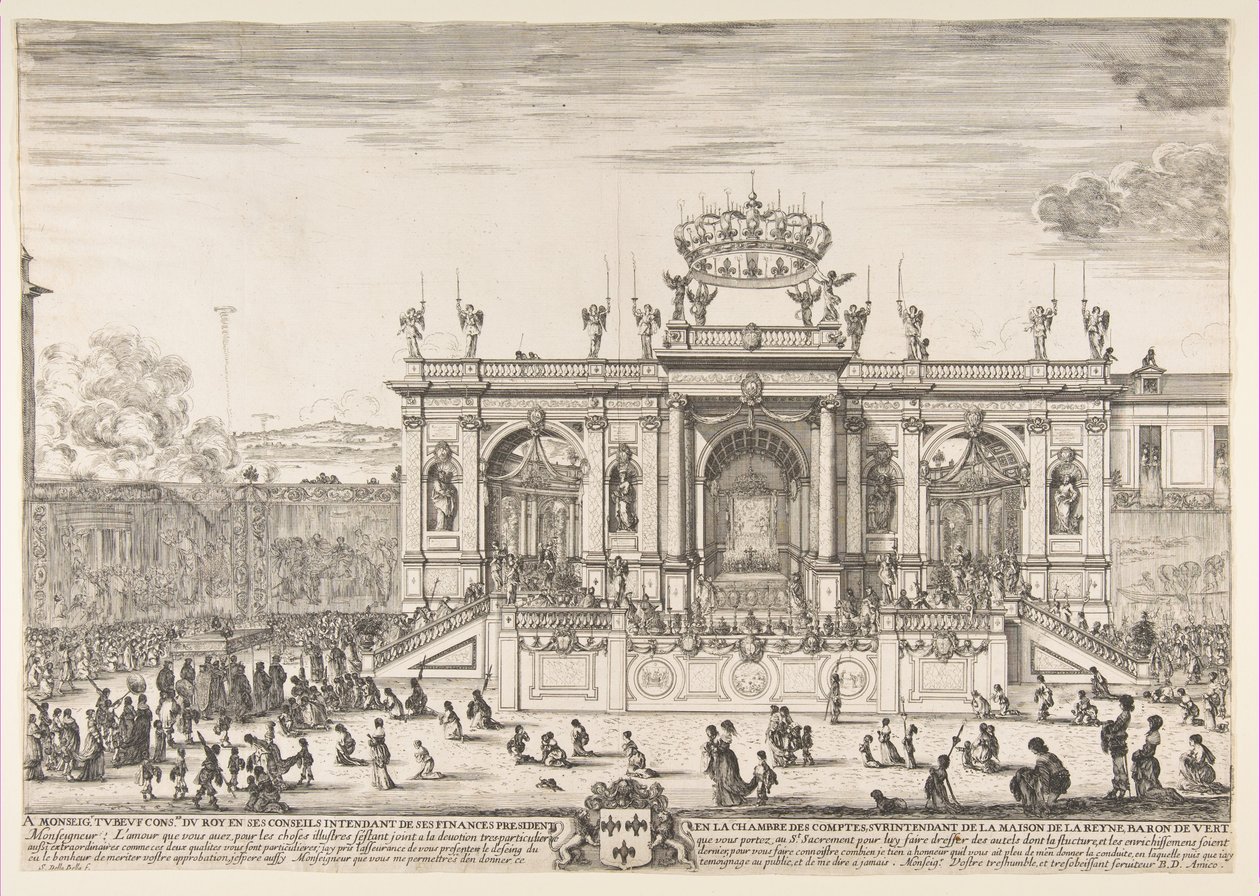 Processionen af det hellige sakramente, ca. 1648. af Stefano della Bella
