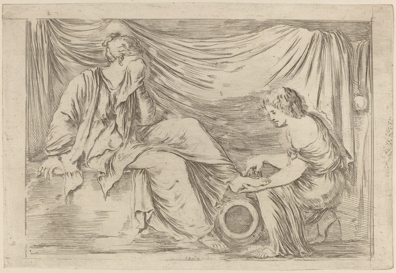 Brudens toilette. af Stefano della Bella