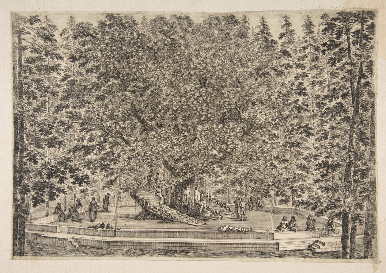 Træhuset i Pratolino, ca. 1653. af Stefano della Bella