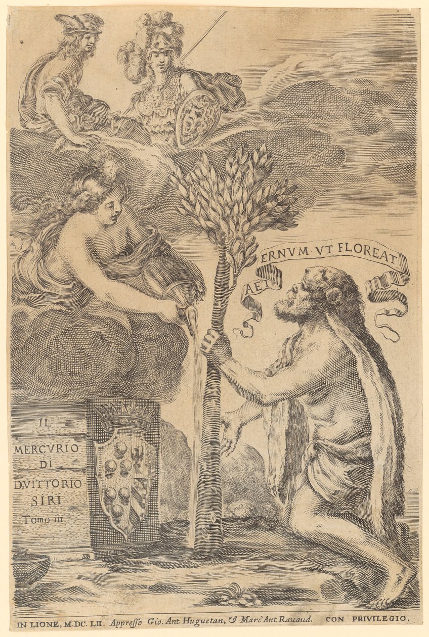 Titelblad til tredje bind af "Mercurio" af V. Siri af Stefano della Bella