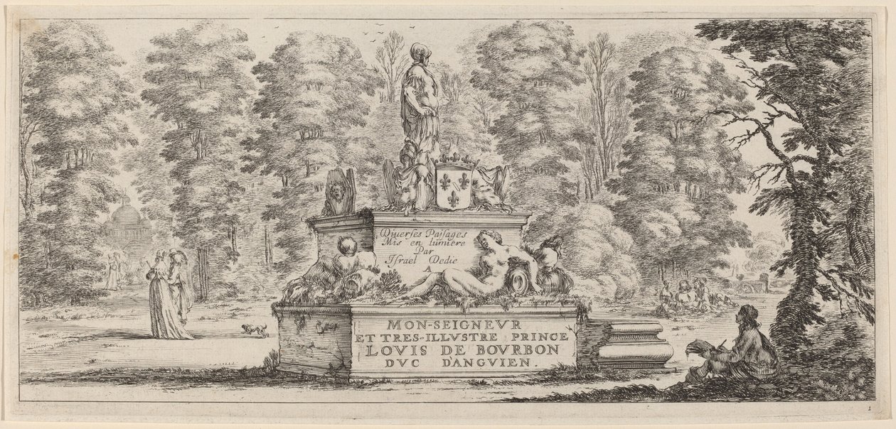 Titelside for Divers paysages, i eller før 1647. af Stefano della Bella