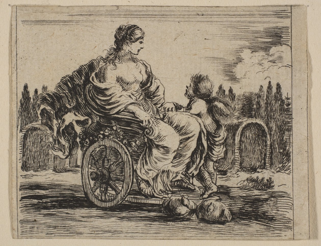 Venus, fra Game of Mythology Game of Mythology, 1644. af Stefano della Bella