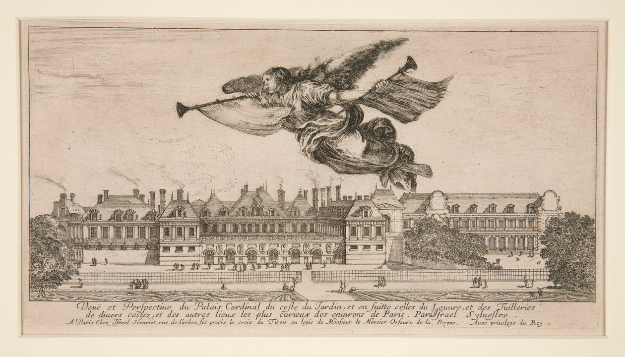 Veue et Perspective du Palais Cardinal (Udsigt og perspektiv af Cardinal Palace) af Stefano della Bella