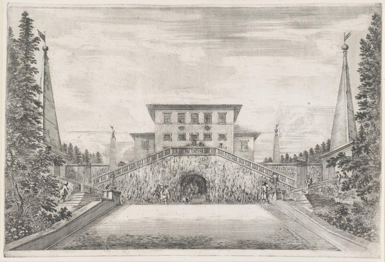 Villa Pratolino De Villa Pratolino (serietitel) Vues de la villa de Pratolino (serietitel) af Stefano della Bella