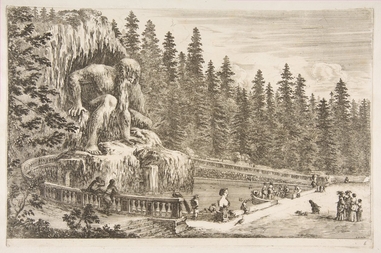 Villa of Pratolino: Appenino, ca. 1653. af Stefano della Bella