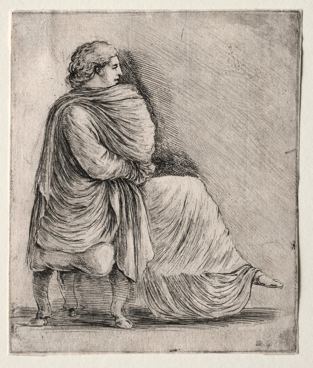 Kvinde siddende på en skammel, ca. 1620
