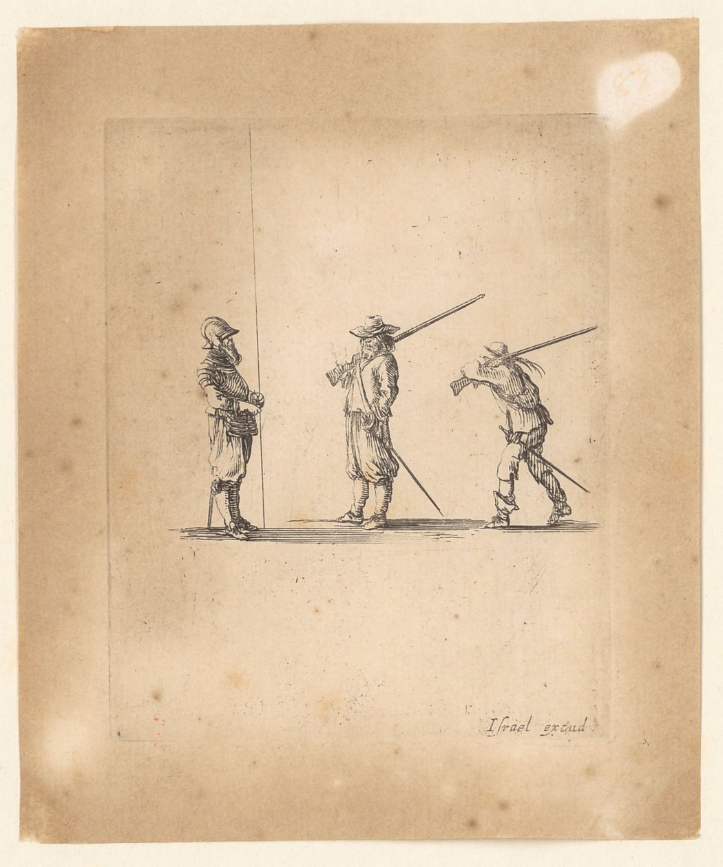 To musketerer og en pikener af Stefano della Bella