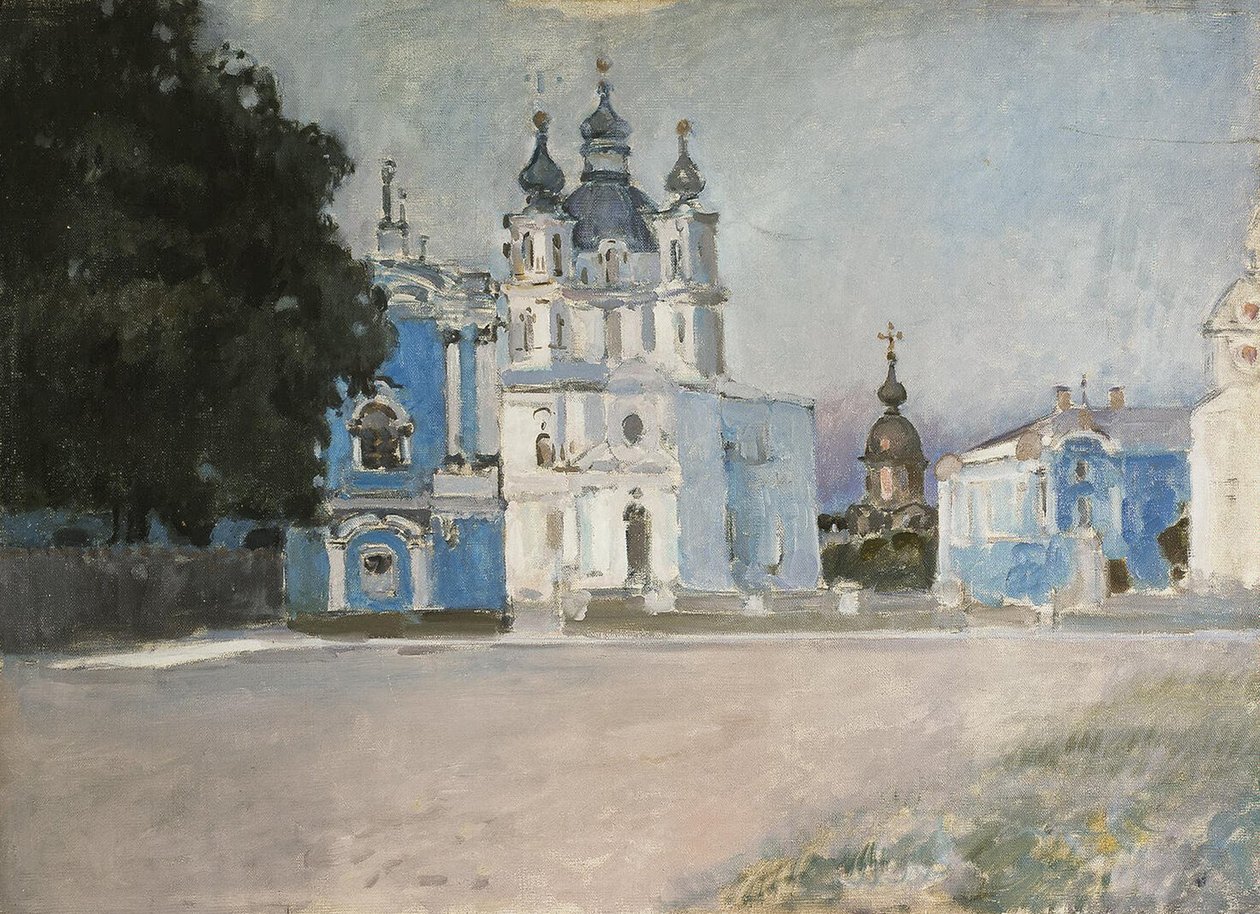 Smolny-klosteret i Sankt Petersborg, begyndelsen af det 20. århundrede. af Stepan Petrovich Yaremich
