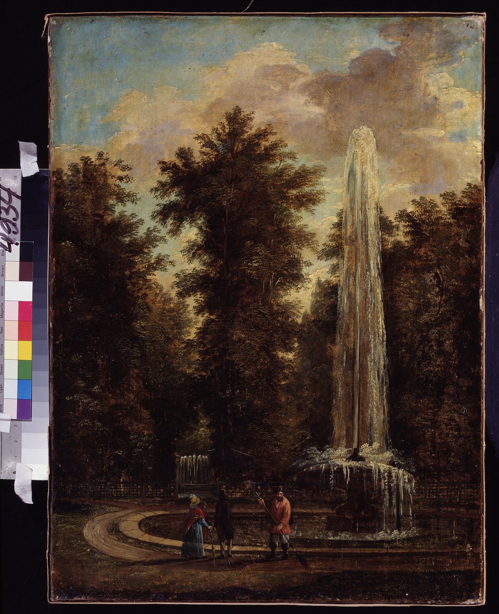 ""Udsigt over en springvand i en park"" Maleri af Stepan Philippovich Galaktionov (1779-1854) M. Kroshitsky kunstmuseum, Sevastopol af Stepan Philippovich Galaktionov