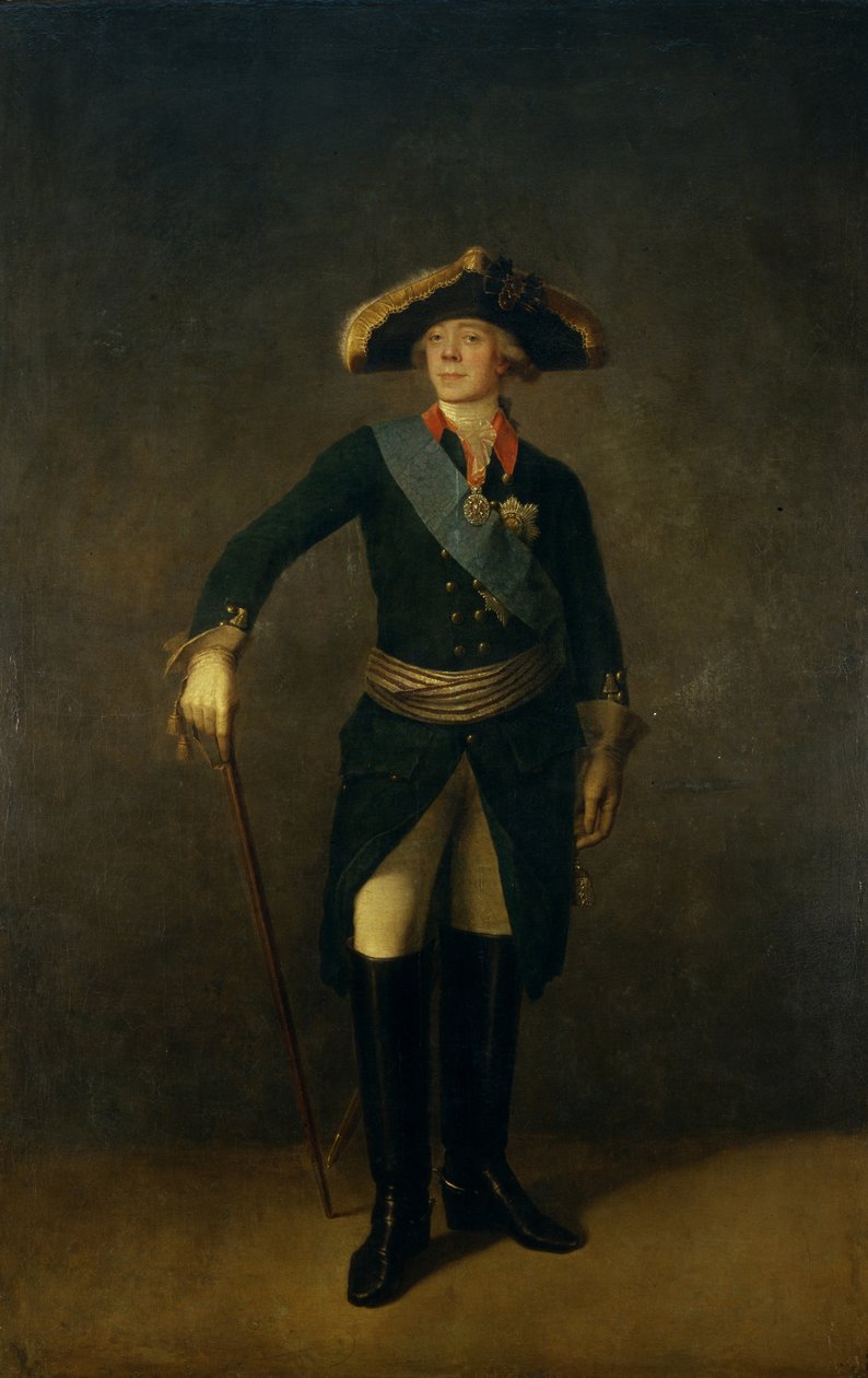 Portræt af kejser Paul I af Rusland 1754-1801, 1797 af Stepan Semenovich Shchukin