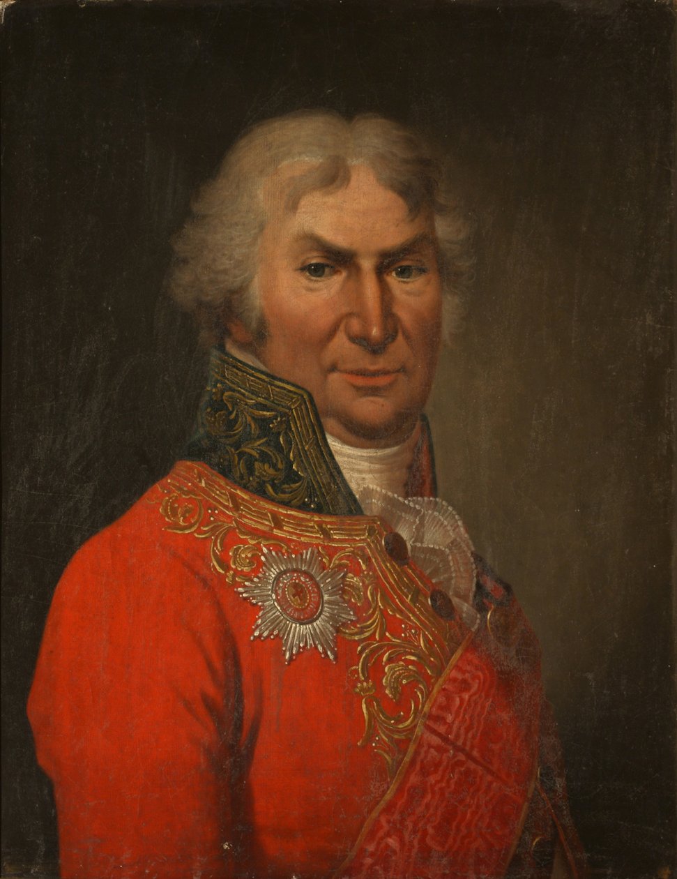 Portræt af digteren grev Dmitrij Khvostov 1810-1889, ca 1808 af Stepan Semenovich Shchukin