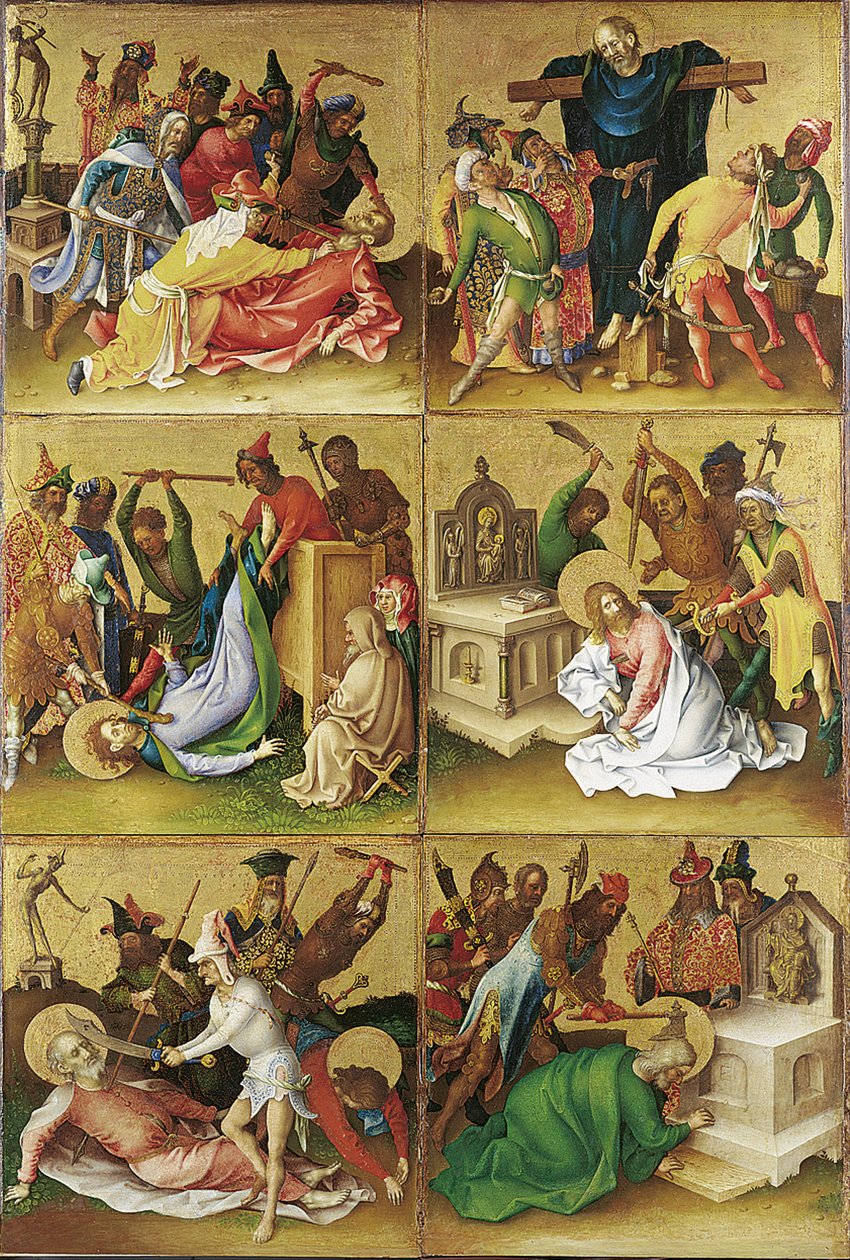 Apostlenes martyrium. Højre panel af Stephan Lochner