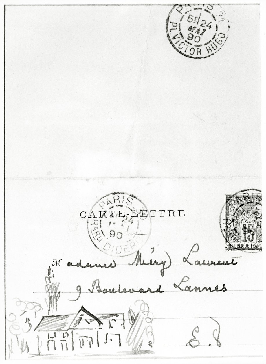 Konvolut med tegninger fra Stéphane Mallarmé til Méry Laurent, 1890 af Stephane Mallarme