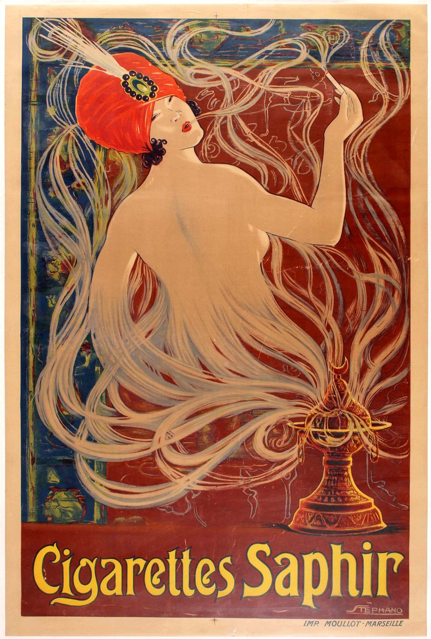 Safir cigaretter, 1910. af Stephano