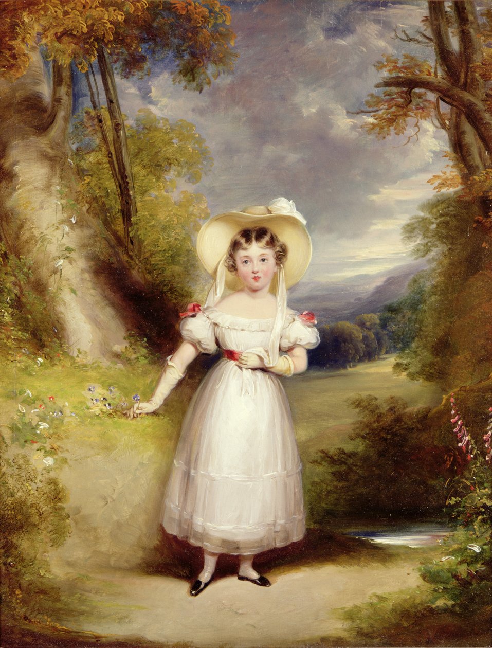 Prinsesse Victoria (senere dronning Victoria) på ni år, 1828 (panel) af Stephen Catterson Smith
