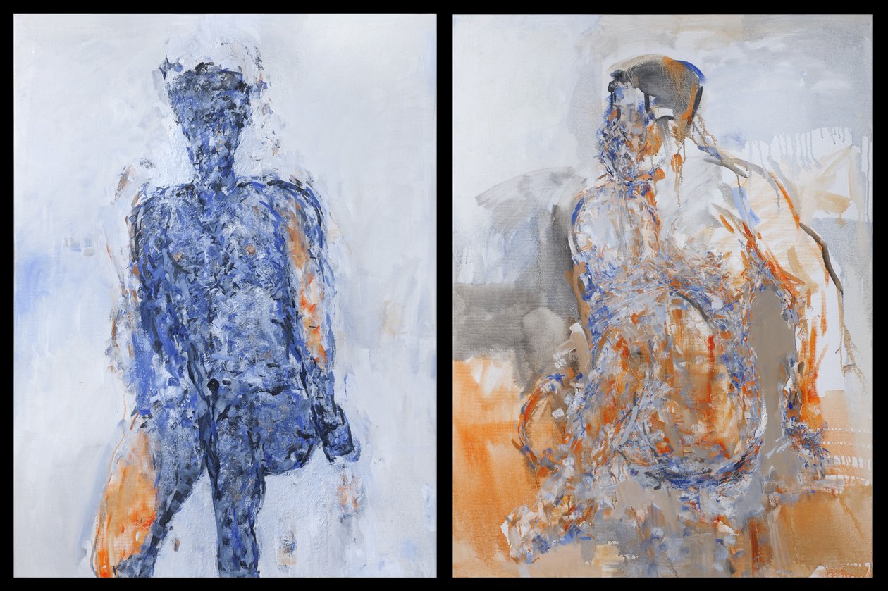 Diptykon af Duncan Hume danser i en alder af 38, 2011 af Stephen Finer
