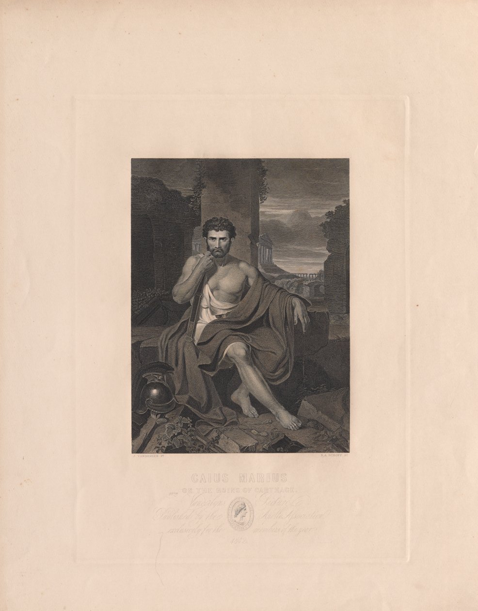 Caius Marius på ruinerne af Karthago. af Stephen Alonso Schoff