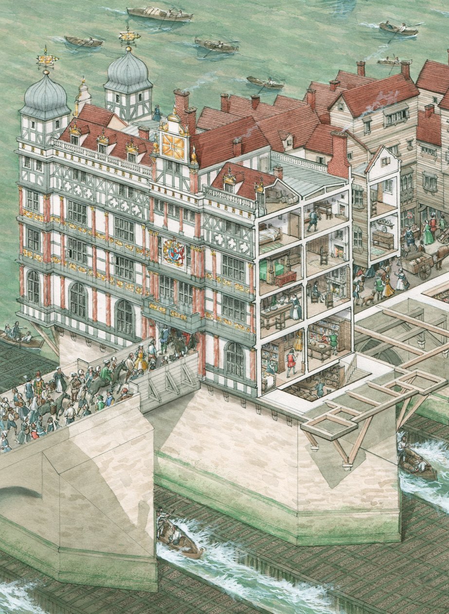 Nonsuch House på Old London Bridge af Stephen Conlin