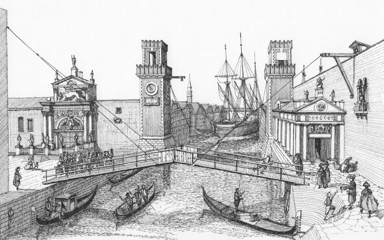 Indgangen til Arsenale, Venedig af Stephen Conlin