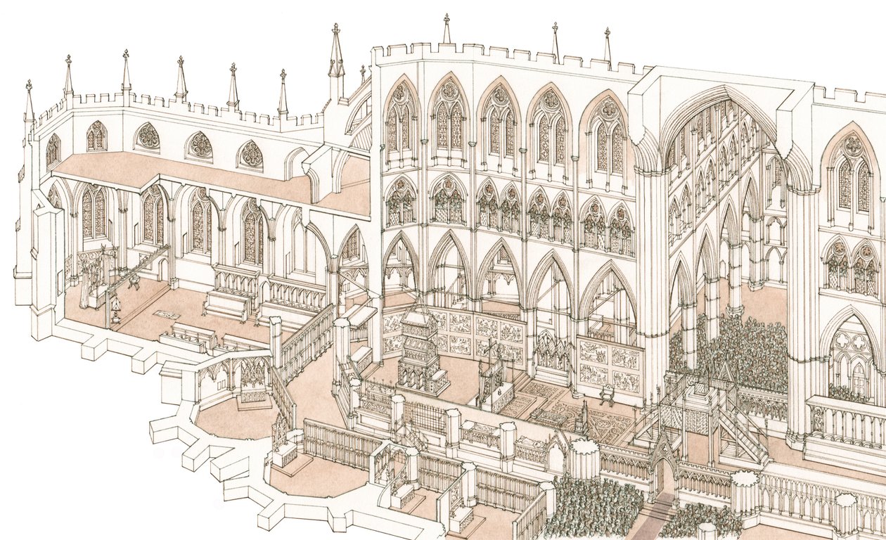 The Quire of Westminster Abbey på tidspunktet for kong Henrik IV