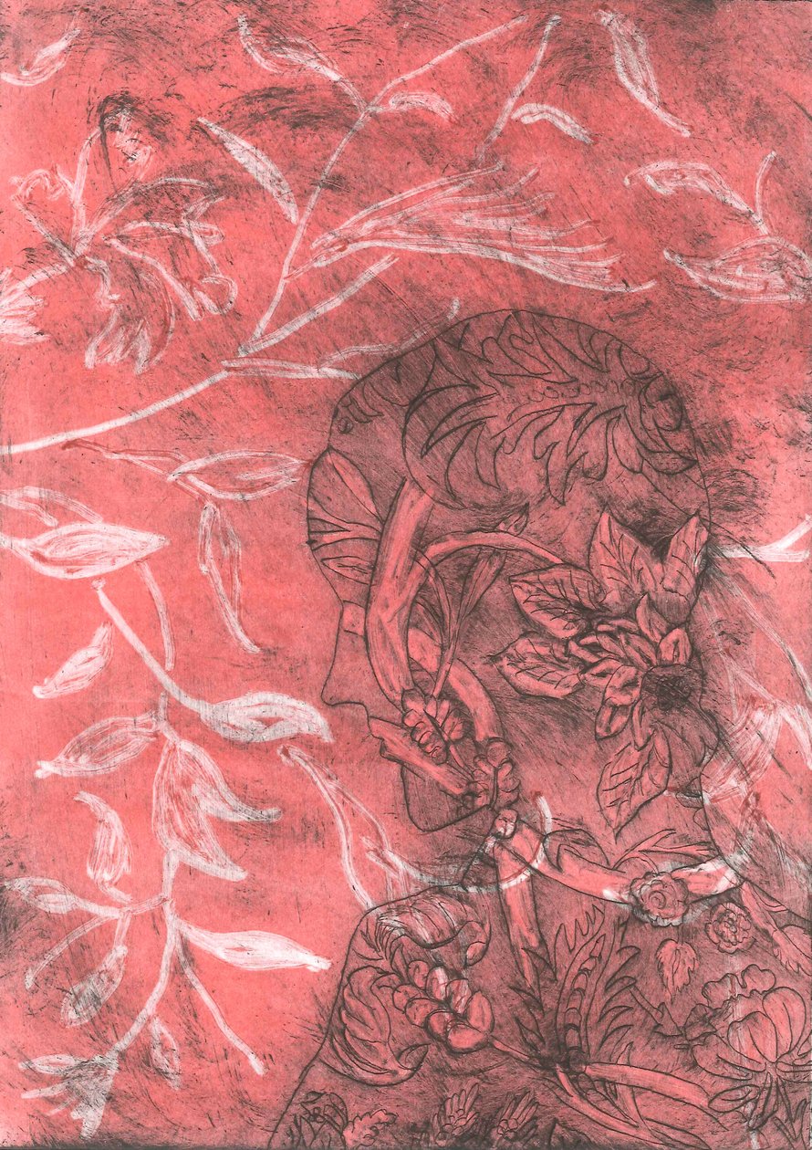 Cast III, 2015 (monoprint på papir) af Stephen Dow