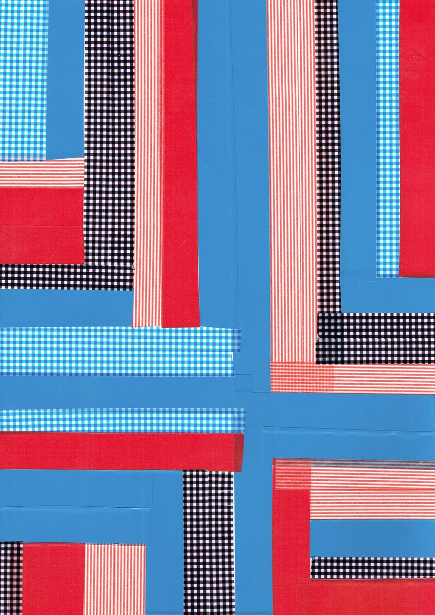 Criss cross II, 2017 (tape på papir) af Stephen Dow