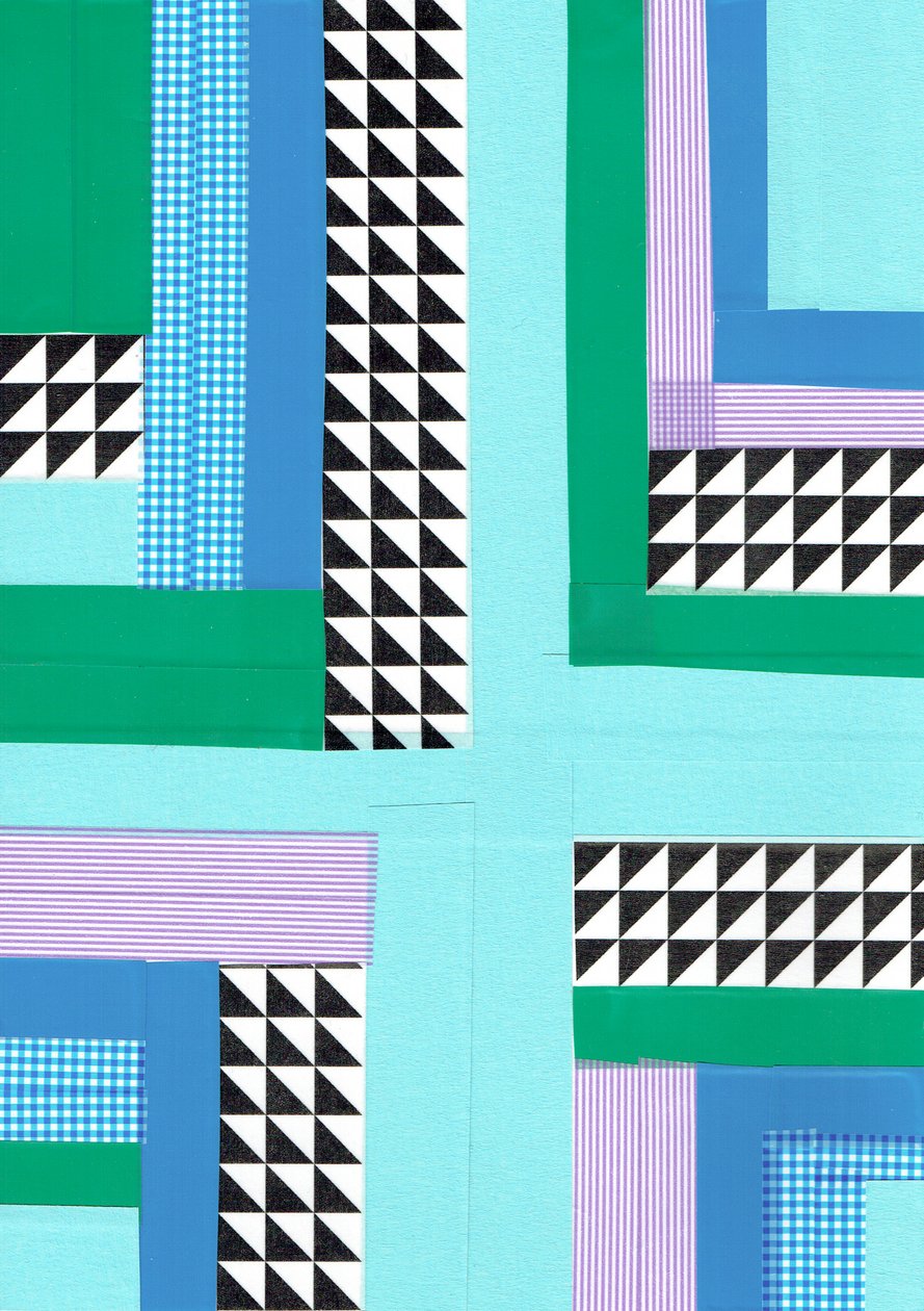 Criss cross I, 2017 (tape på papir) af Stephen Dow