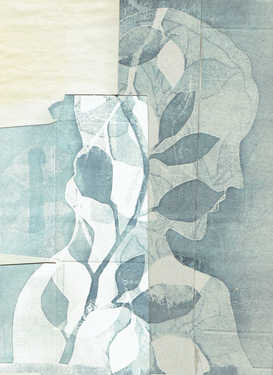 La Foret II, 2016 (monoprint  collage) af Stephen Dow