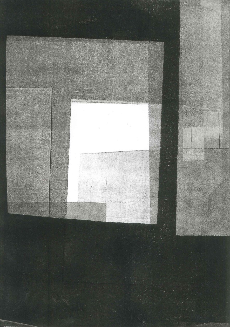Nocturnus III, 2015 (monoprint på papir) af Stephen Dow