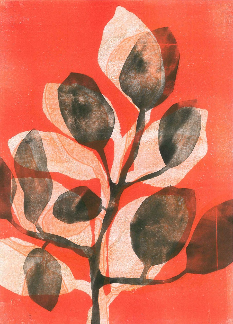 Summer Garden III, 2015 (monoprint på papir) af Stephen Dow