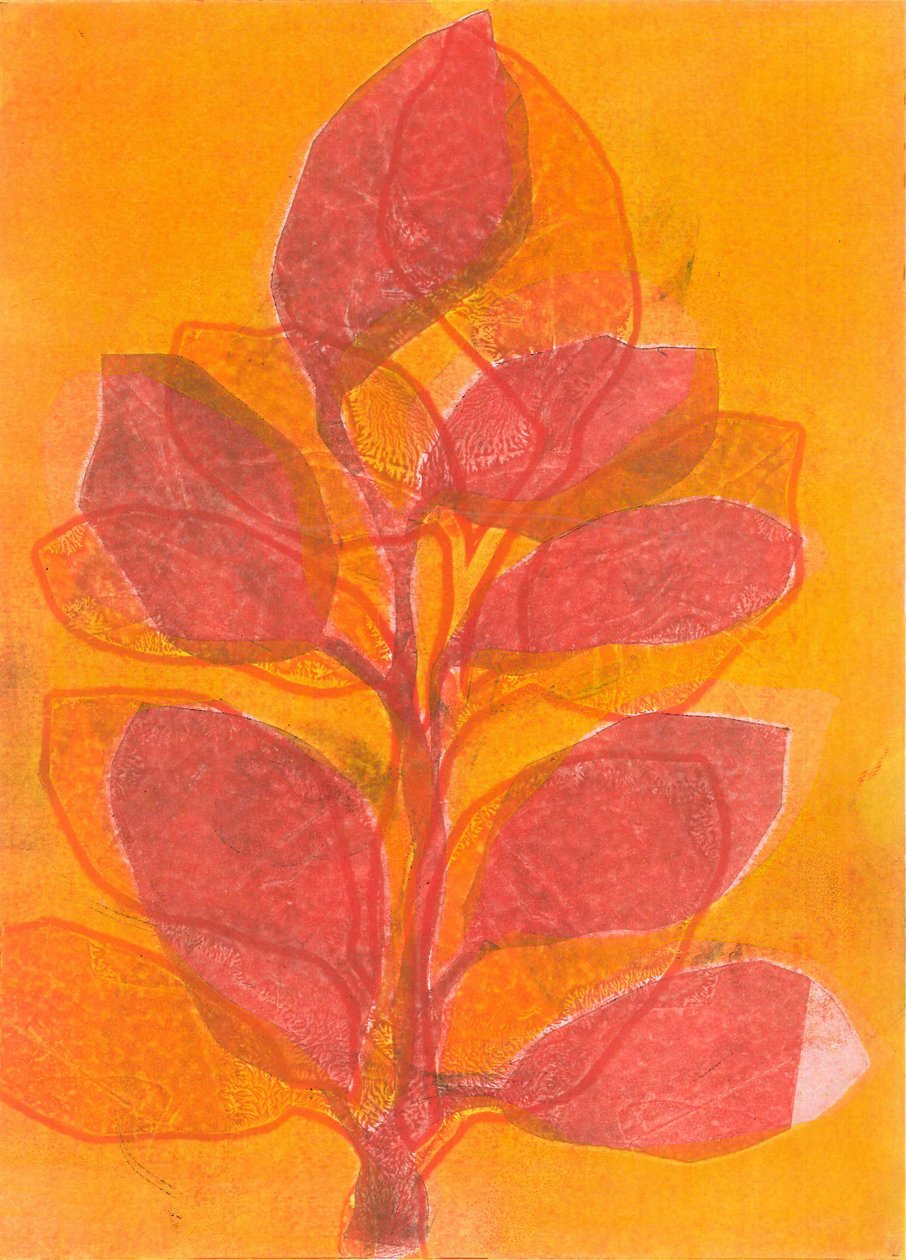 Summer Garden II, 2015 (monoprint på papir) af Stephen Dow
