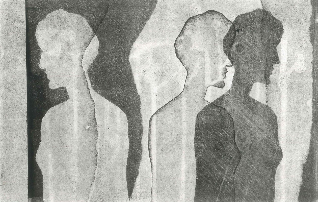 Tears I Bled VIII, 2016 (monoprint på papir) af Stephen Dow