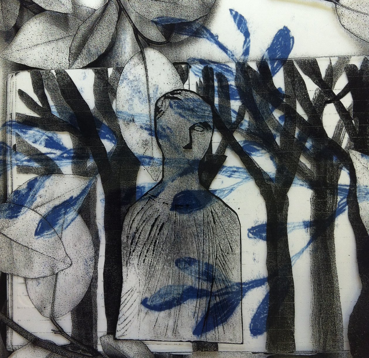 Therese I, 2014 (collage) af Stephen Dow