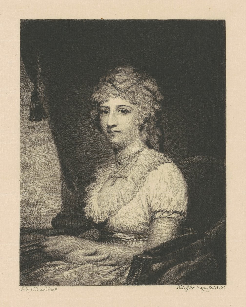 Mrs. Phillip Nicklin (Julianna Chew) af Stephen James Ferris, after Gilbert Stuart