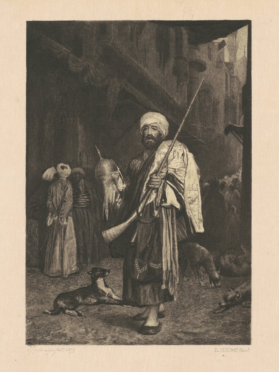 Den gamle tøjhandler, Cairo af Stephen James Ferris, after Jean Léon Gérôme