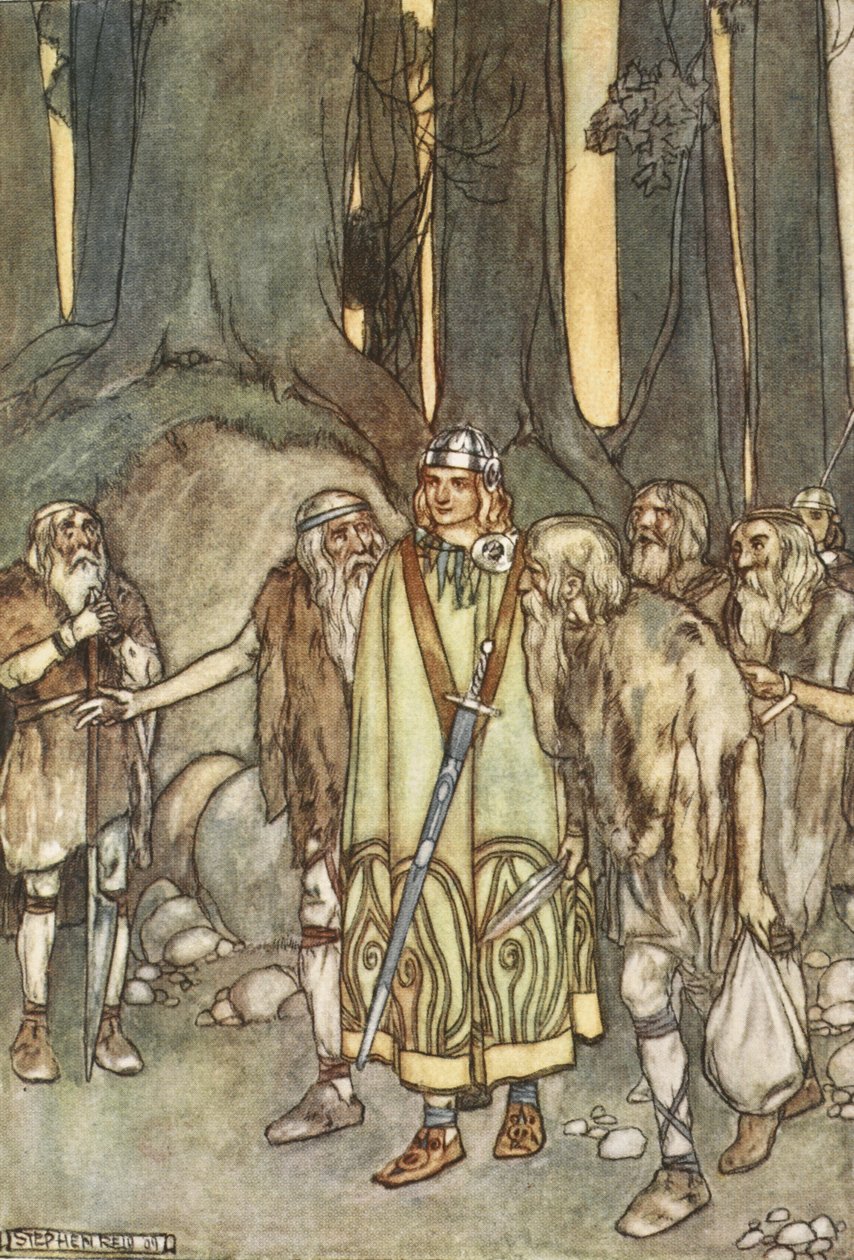 Og den aften var der fest og glæde i den ensomme hytte, illustration fra 
