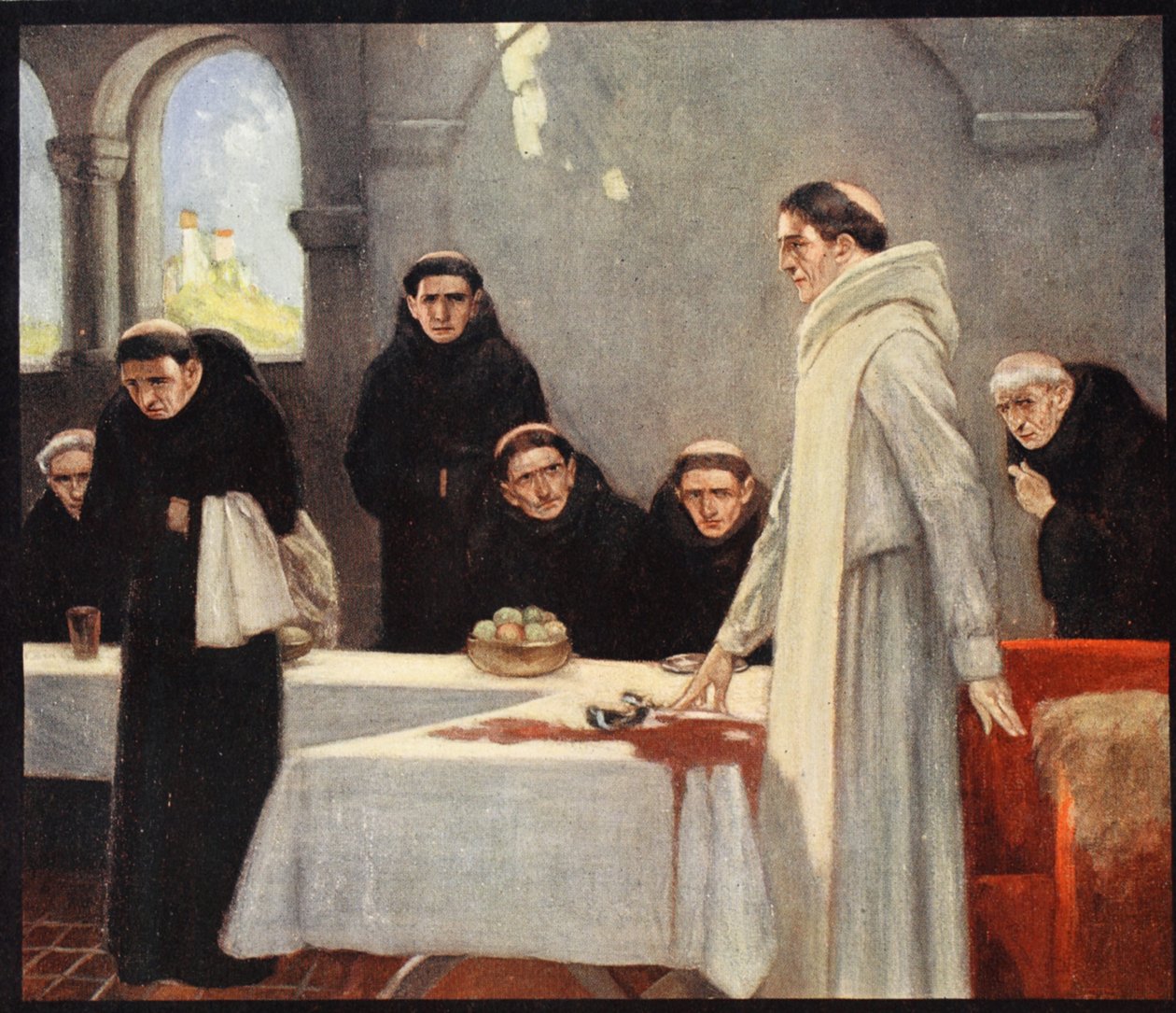 Saint Benedict and the Monks, illustration fra 