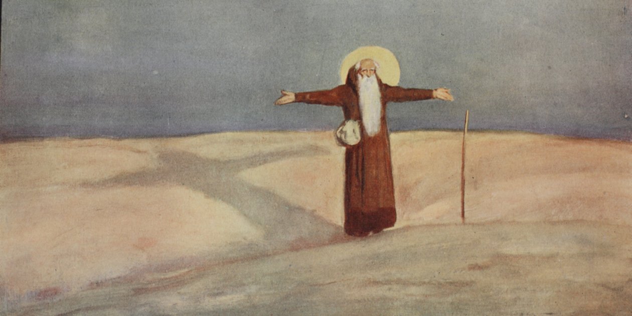 St Anthony in the Desert, illustration fra 