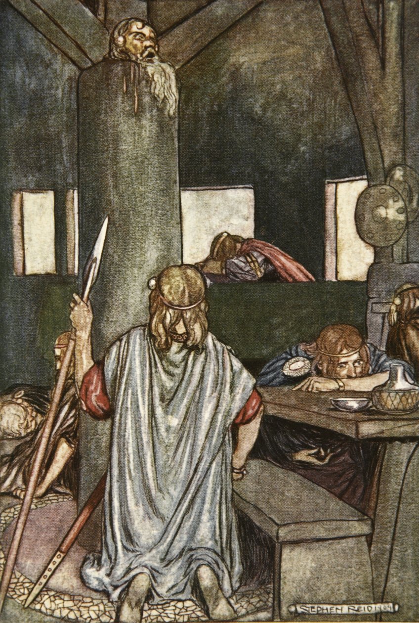 Sualtach vækker kongen, illustration fra 
