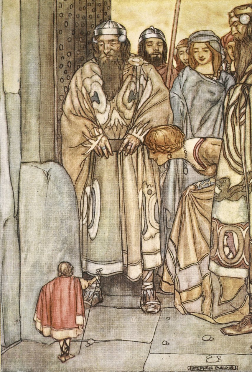 De troppede alle ud, herrer og damer, for at se den lille mand, illustration fra 