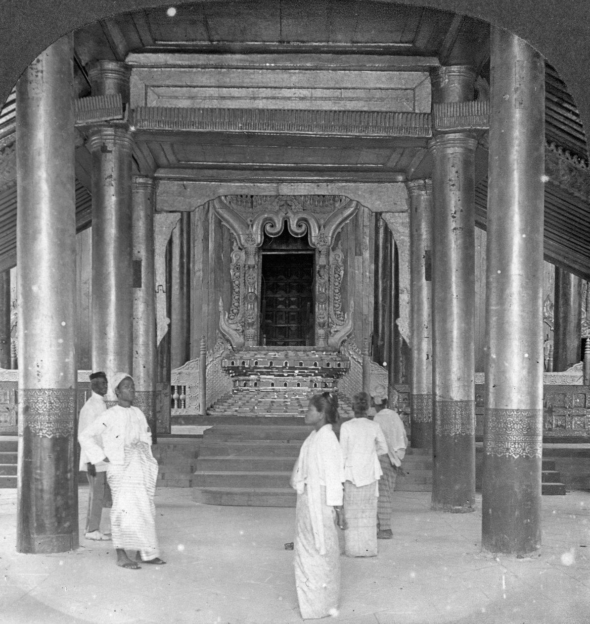 The Lion Throne, Royal Palace, Mandalay, Burma, 1908 af Stereo Travel Co