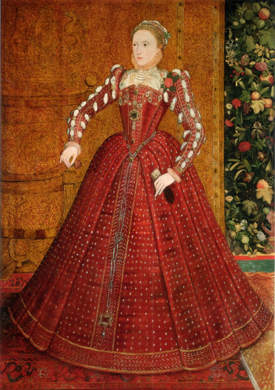 Portræt af Elizabeth I af England The Hampden Portrait, ca 1563 af Steven van der Meulen