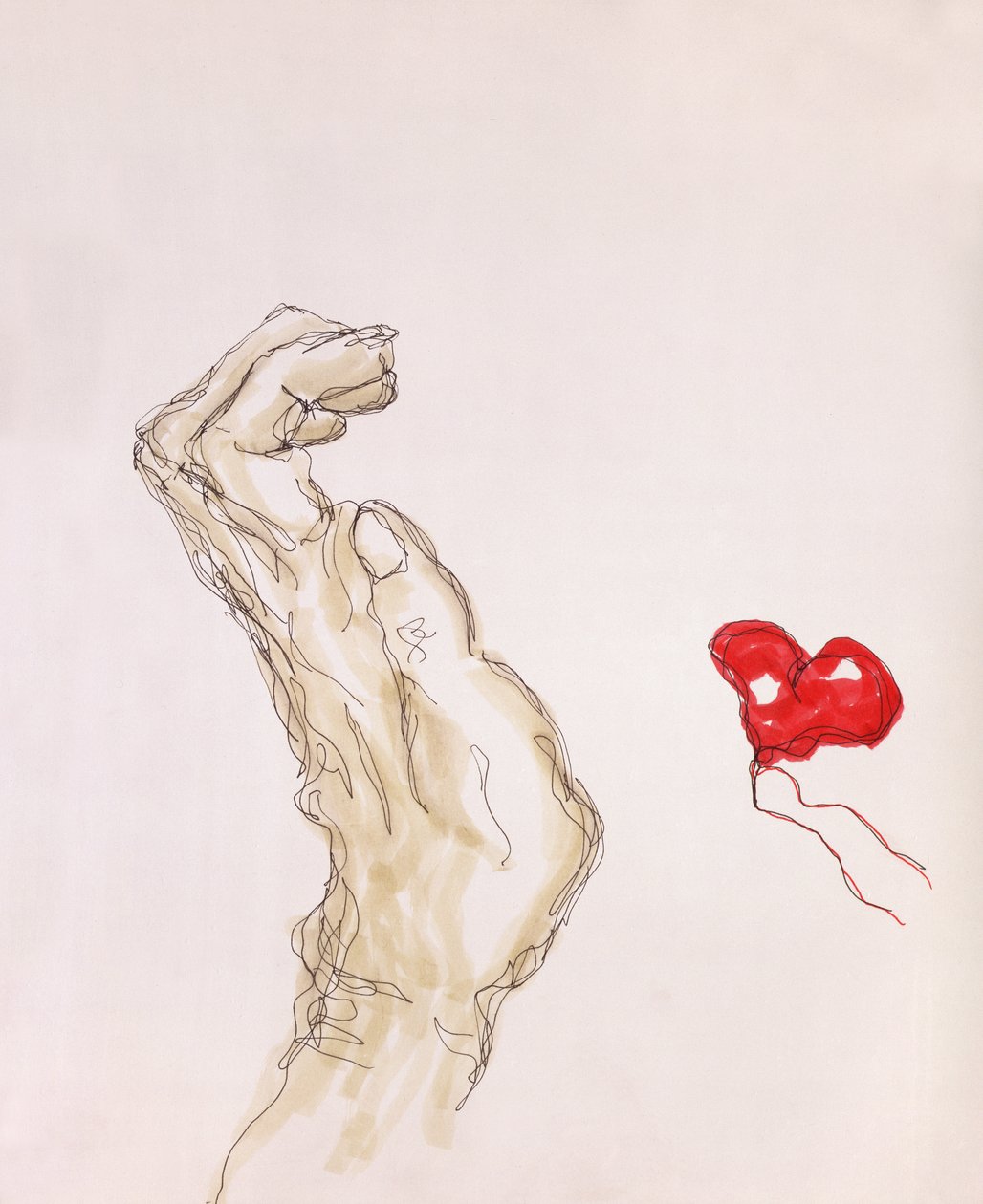 Bange for kærlighed, 2006 (pen og blæk) af Stevie Taylor
