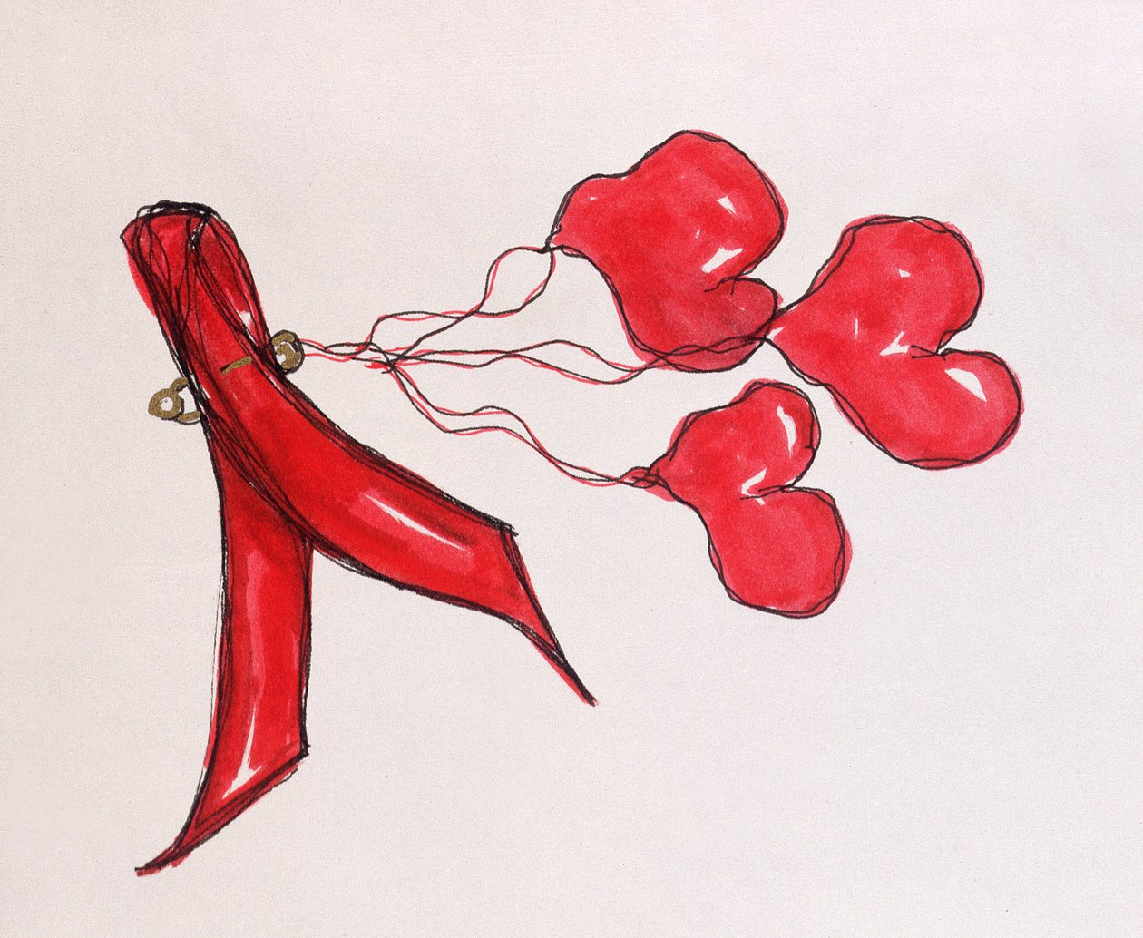 Moving Forwards, 1997 (pen og blæk) af Stevie Taylor