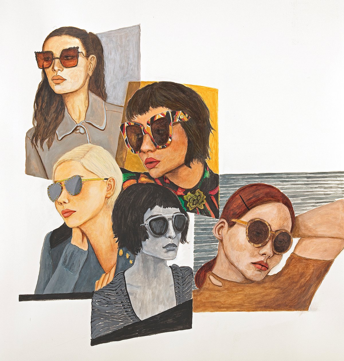 Kvinder med solbriller, 2017 af Stevie Taylor
