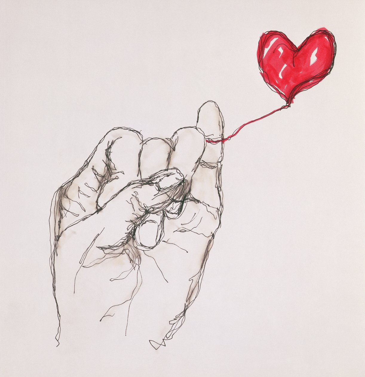 Wrapped Around, 1996 (pen & wc på papir) af Stevie Taylor