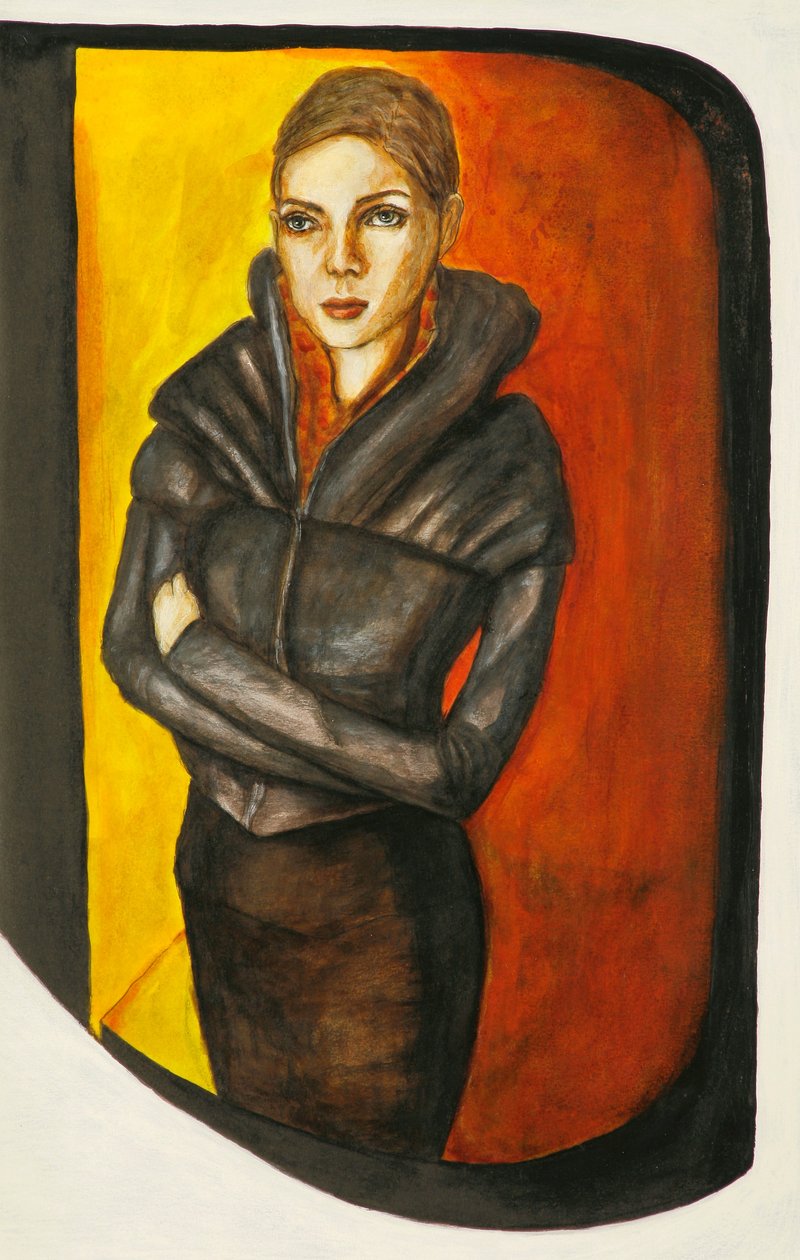 On Her Watch, 2012 (pen og blæk på papir) af Stevie Taylor